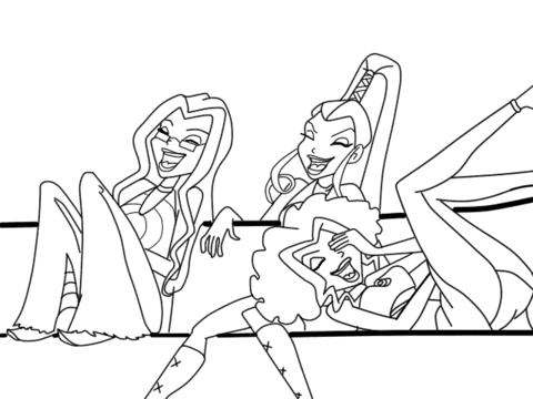 Trix Laughing Coloring Page